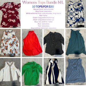 10 Womens M/L Tops Bundle